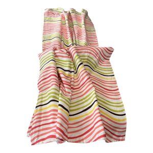 Vintage Linens N Things Heavy Cotton Shower Curtain 72 x 70 Retro Multicolor Str